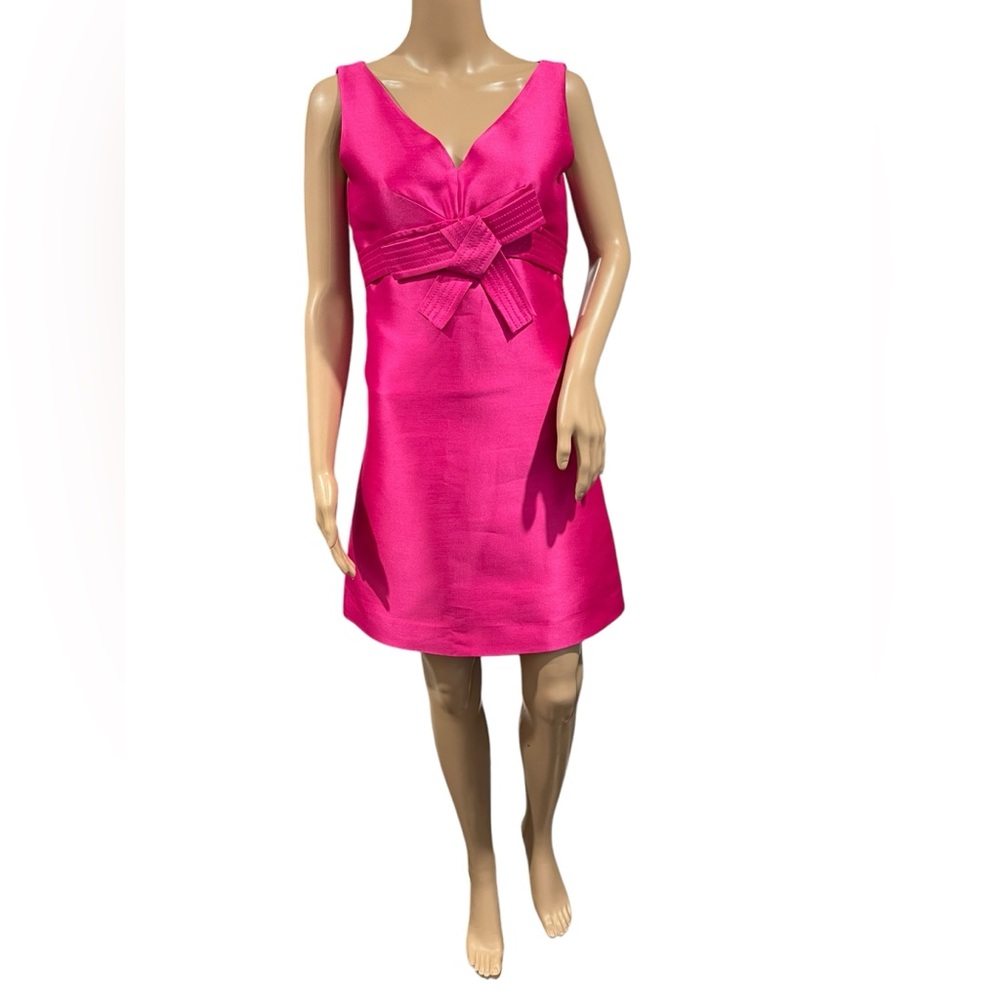 Kate Spade New York Dress Womens Origami A Line Pink Bow Size 2
